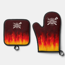 Barbecue Grill Flames — Personalized Steak House