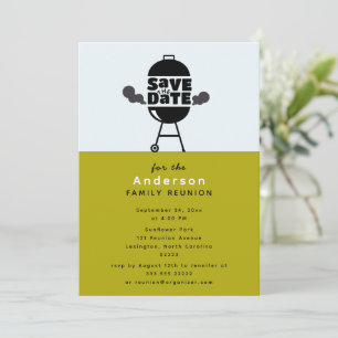 Barbecue grill party Save the Date Invitation