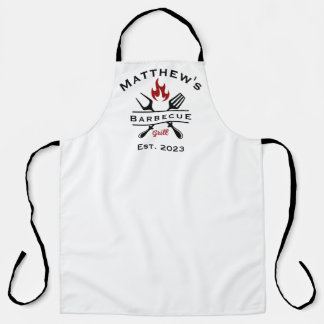 Barbecue & Grill Personalized Men's Apron