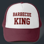 Barbecue King Funny Hat<br><div class="desc">Barbecue King funny trucker hat. Click on Customize to change font size, style, and colour. If you have any questions or requests, please contact me. This image can be made available on many products in my gallery. Please visit Smilin' Eyes Treasures to see more flower and nature photography and digital...</div>