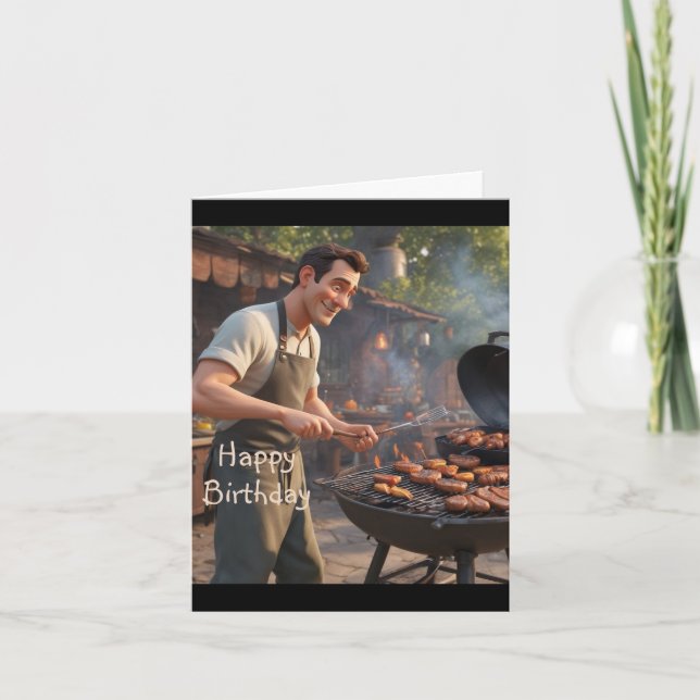 Barbecue Man Card (Front)