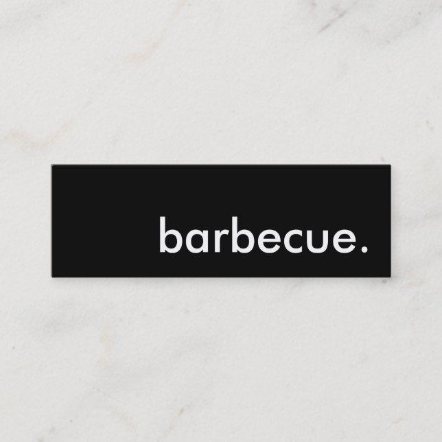 barbecue. mini business card (Front)