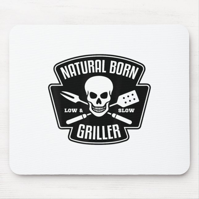 Barbecue Natural Born Griller Funny Grill Master G Mouse Pad (Front)