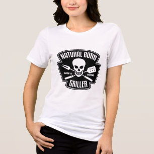 Barbecue Natural Born Griller Funny Grill Master G Tri-Blend Shirt