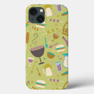 Barbecue Pattern iPhone 13 Case