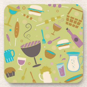 Barbecue Pattern Coaster