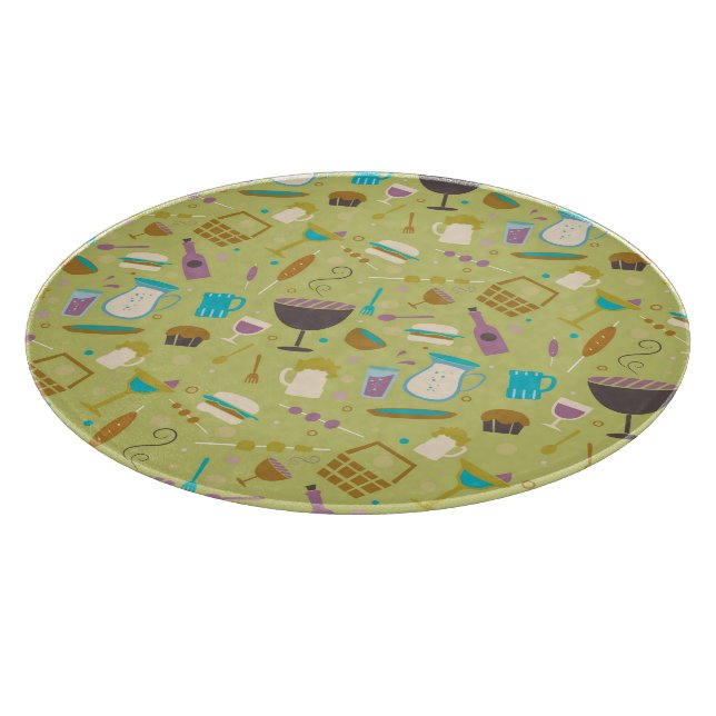 Barbecue Pattern Cutting Board (Corner)