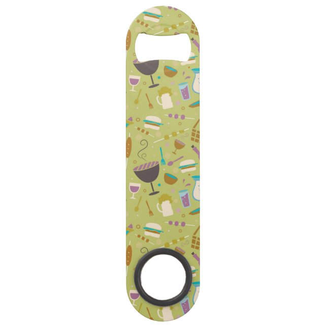 Barbecue Pattern Speed Bottle Opener (Front)