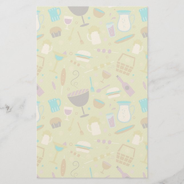 Barbecue Pattern Stationery (Front)