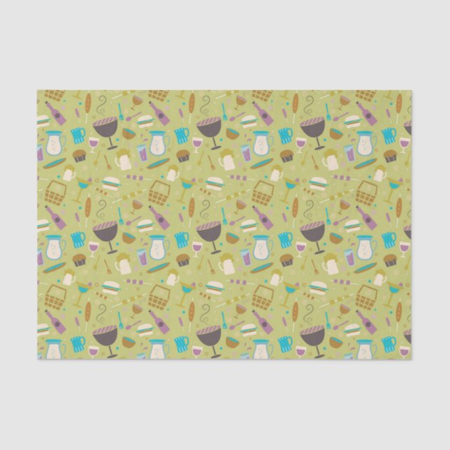 Barbecue Pattern Tissue Paper (Front)