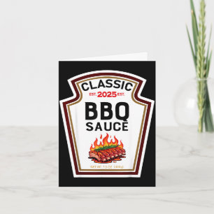 Barbecue sauce halloween costume family matching card