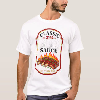 Barbecue Sauce Halloween Family Design T-Shirt