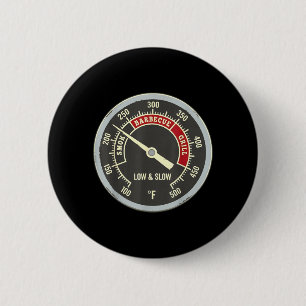 Barbecue Thermometer Smoky Barbecue Grill Low Slow 2 Inch Round Button