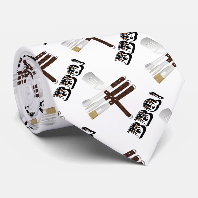 Barbecue Utensils Tie (Rolled)