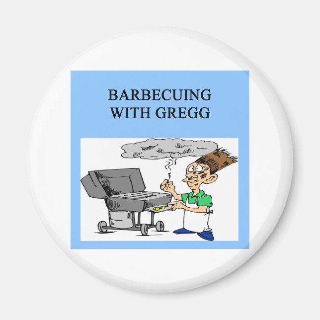 barbecuing with gregg magnet (Front)