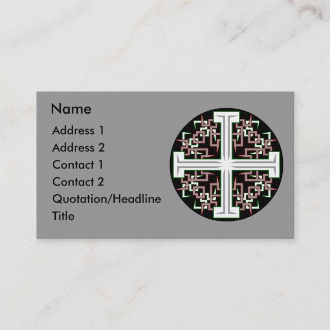 Barbed Cross Business Card (Front)