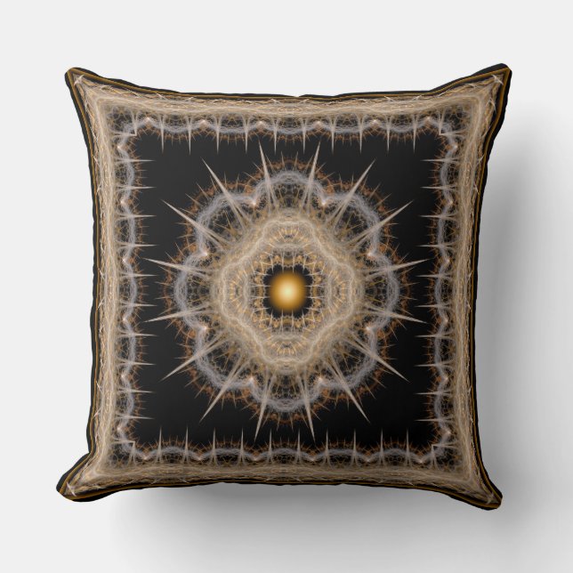Barbed fantasy star pattern throw pillow (Front)