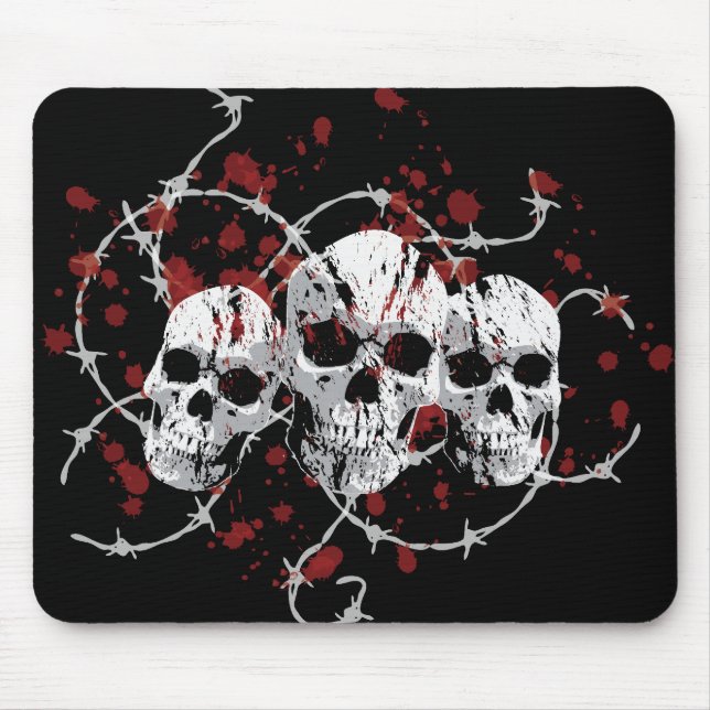 Barbed Skulls Mousepad (Front)