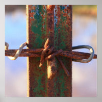Barbed Wire and Rust Cross