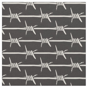 Barbed wire black  fabric