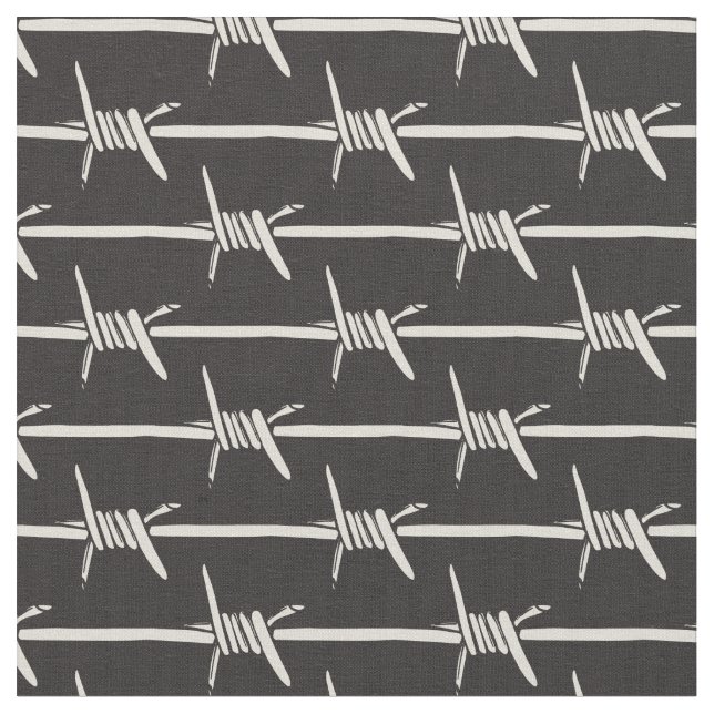 Barbed wire black  fabric (Close Up)