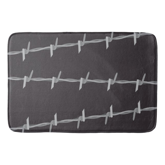 Barbed Wire Design  Bath Mat (Front)