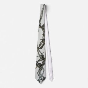'Barbed Wire' design neck tie. Tie