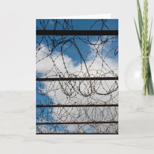 Barbed Wire Fence Card (Front)