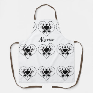Barbed Wire Heart Black Spades Thunder_Cove Apron