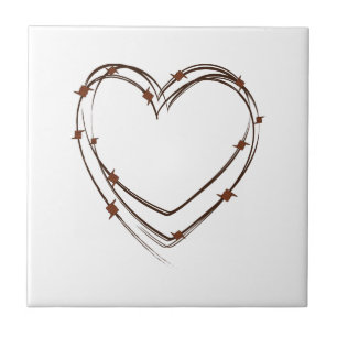 Barbed Wire Heart Tile