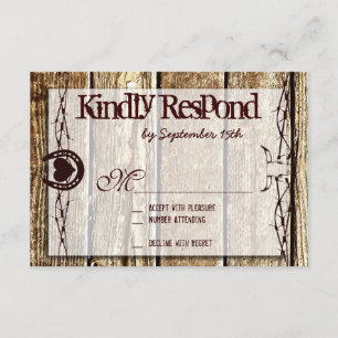 Barbed Wire Horseshoe Country Western RSVP Cards