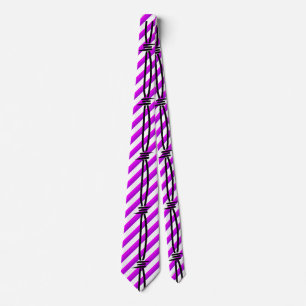 Barbed Wire on Purple Stripes 2 Tie