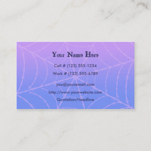 Barbed Wire Spider Web Business Card