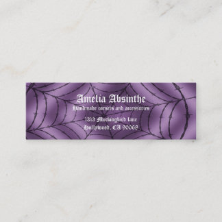 Barbed Wire Spiderweb Goth Business Cards