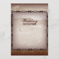 barbed wire western country wedding