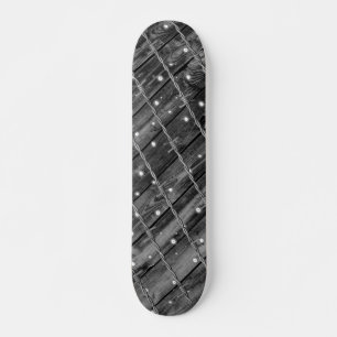 Barbed Wire Wood Planks Skateboard