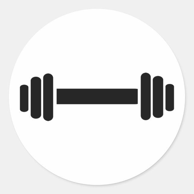 Barbell - Bodybuilding Classic Round Sticker (Front)