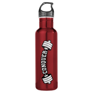 Barbell, CONQUER - Inspirational Weightlifting Gym 710 Ml Water Bottle