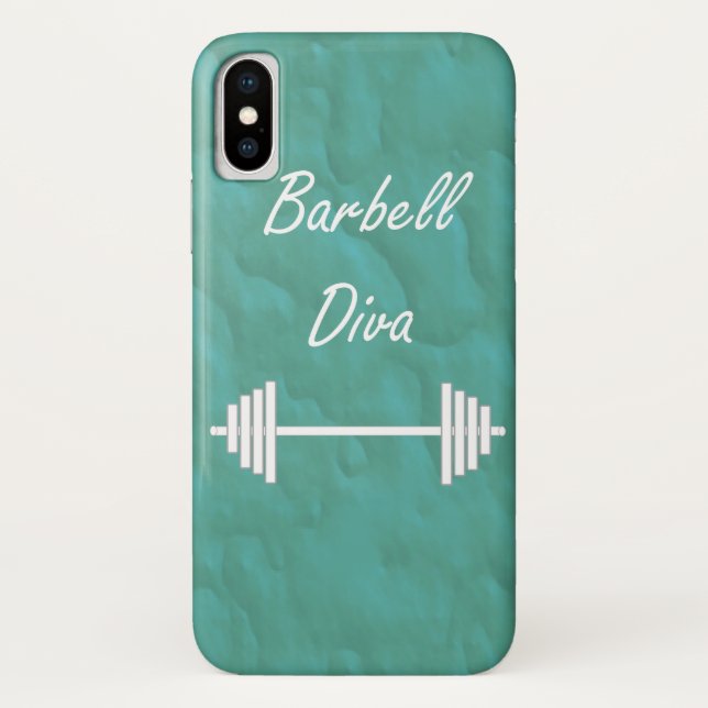 Barbell Diva Fitness Barbell Cast Case-Mate iPhone Case (Back)