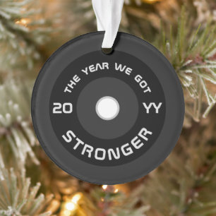 Barbell fitness 2025 personalized Christmas Ornament