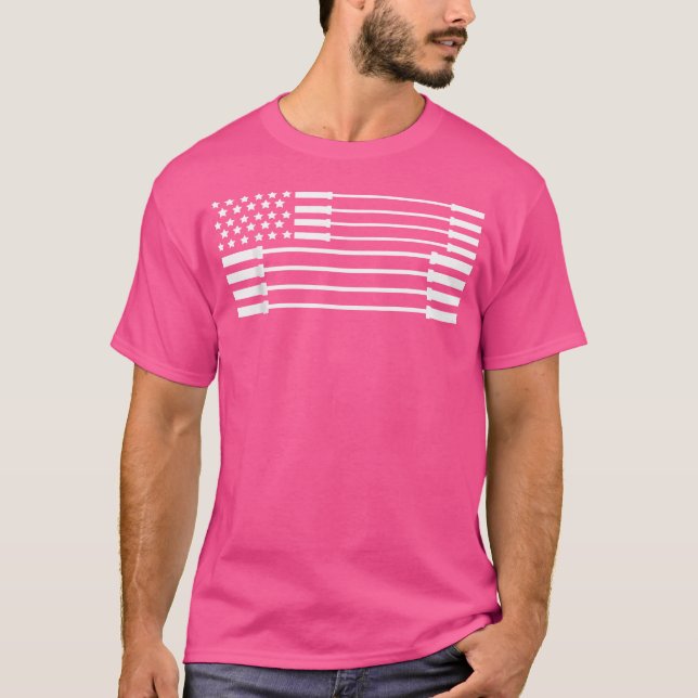Barbell Flag Workout T-Shirt (Front)