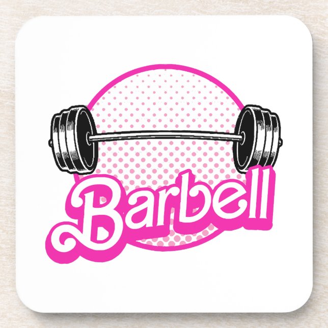 Barbell - pink coaster (Front)