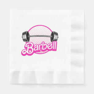 Barbell - pink napkin
