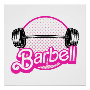Barbell - pink poster
