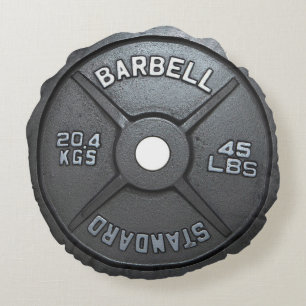 Barbell Plate - Gym Round Pillow