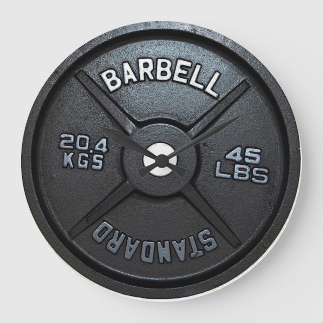 Barbell Plate Wall Clock (Front)