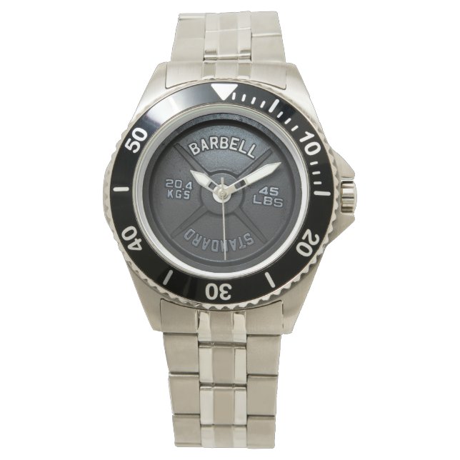 Barbell Plate Wrist Watch (Front)