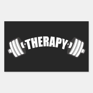 Barbell - THERAPY - Workout Inspirational Sticker