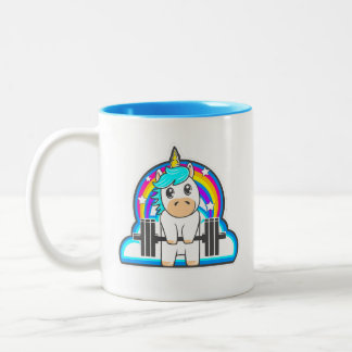 Barbell Unicorn mug for women's fitness