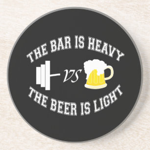Barbell vs beer coaster